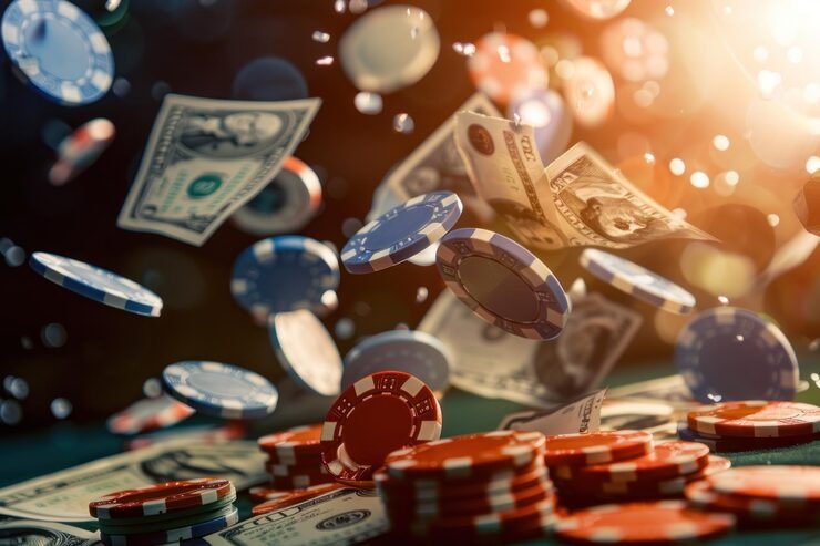 paus Casino Hold'em table interface showing Ante and Call betting options
